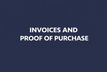 Invoice & proof of purchase
