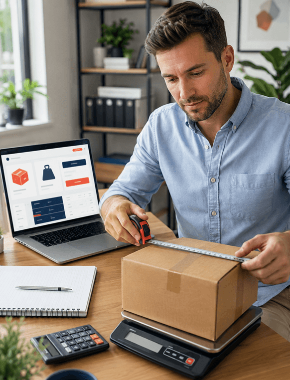 Measuring a Parcel, Calculating Shipping Costs Measuring a Parcel, Calculating Shipping Costs